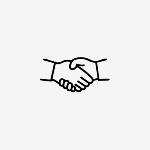 Hand shaking icon