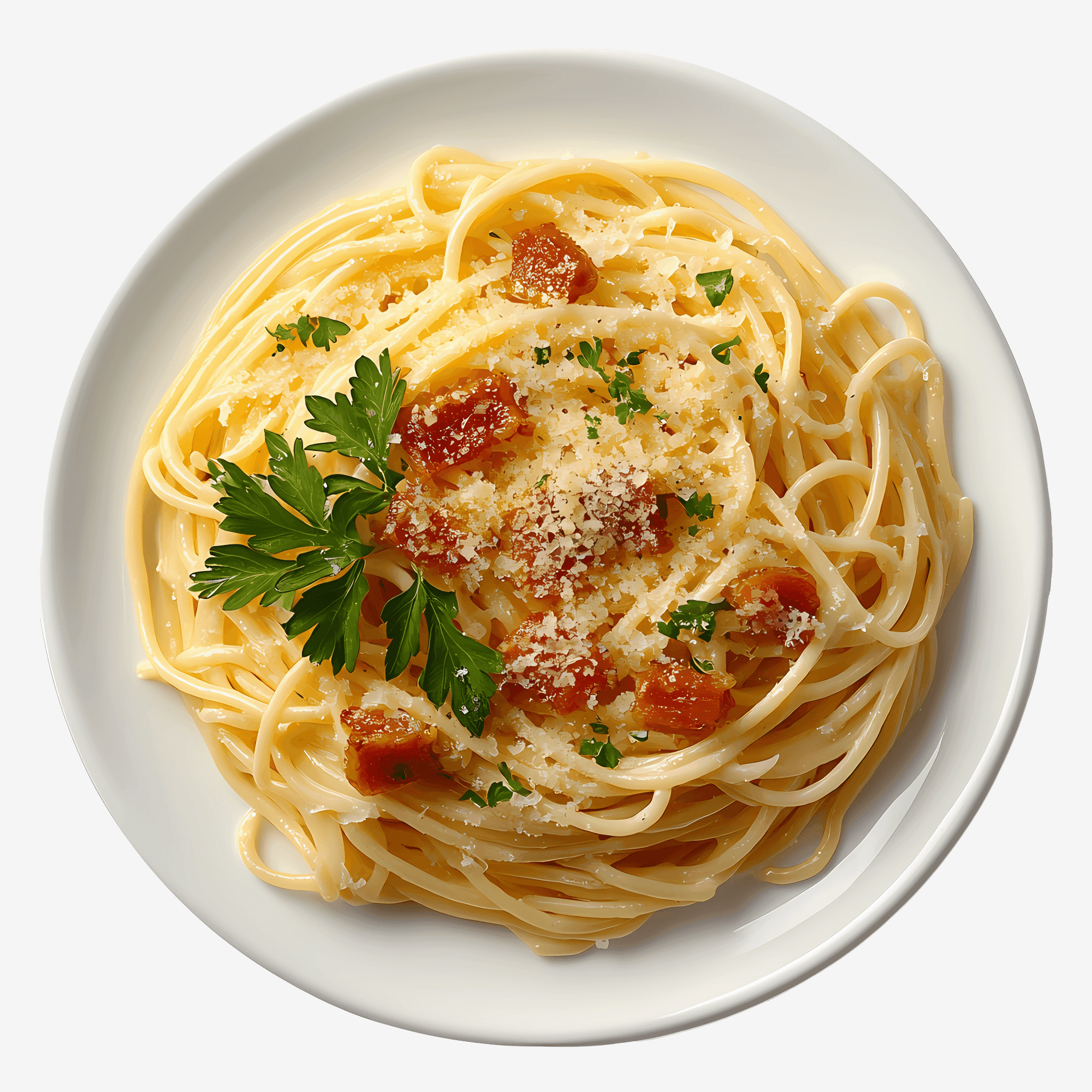 Carbonara top view