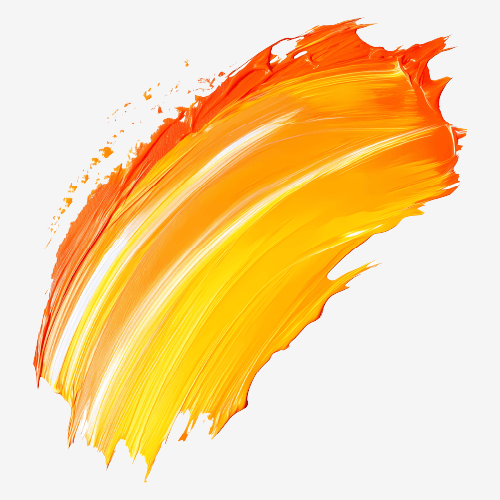 Orange acrylic brush
