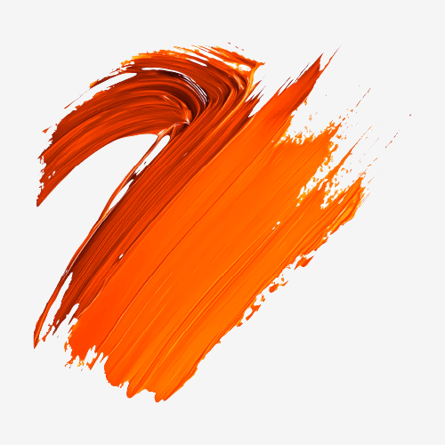 Orange acrylic brush