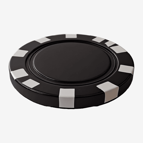 Black Poker Chip