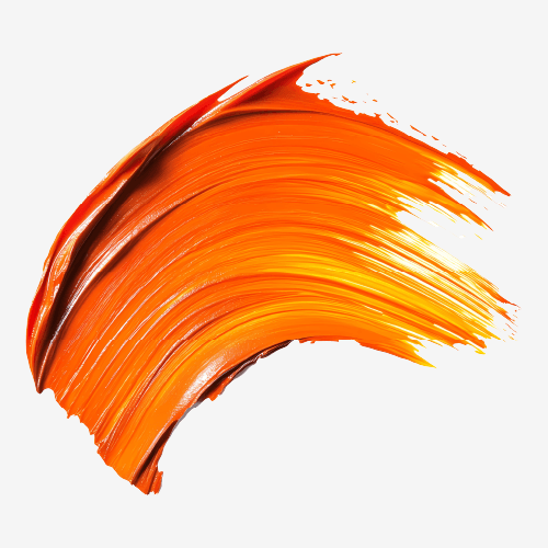 Orange acrylic stroke
