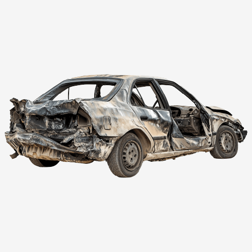 Damaged car