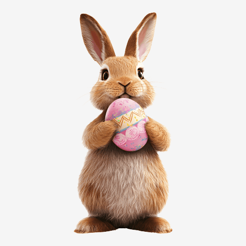 Easter Bunny holding egg