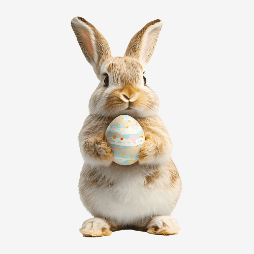 Easter Bunny holding egg